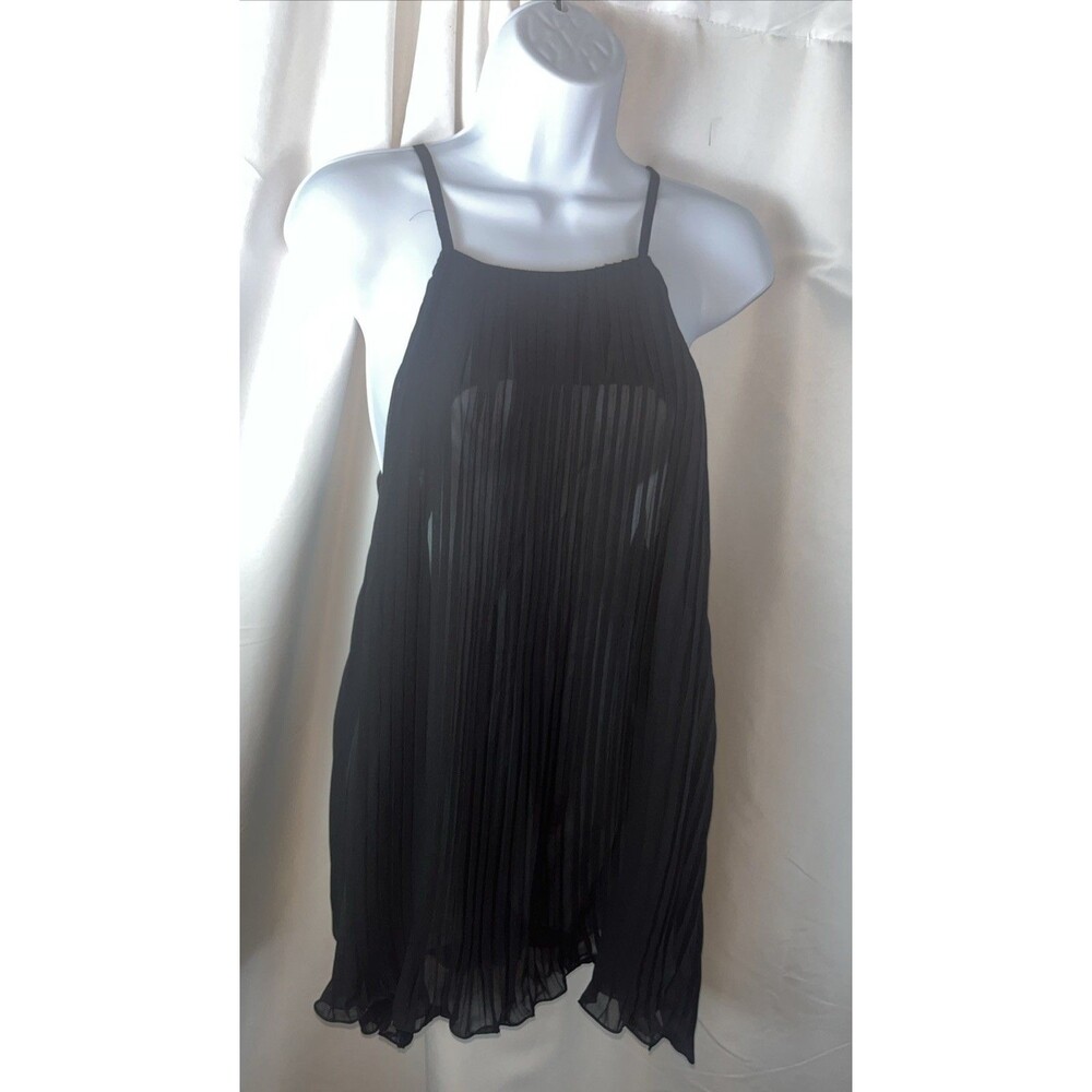 Sunburst Pleated Chemise Black Women’s Lingerie Size M Sexy Feminine Babydoll